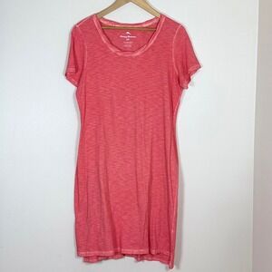Tommy Bahama Womens Dress S Coral Pink Pima Cotton Slub Knit Coastal Beachy